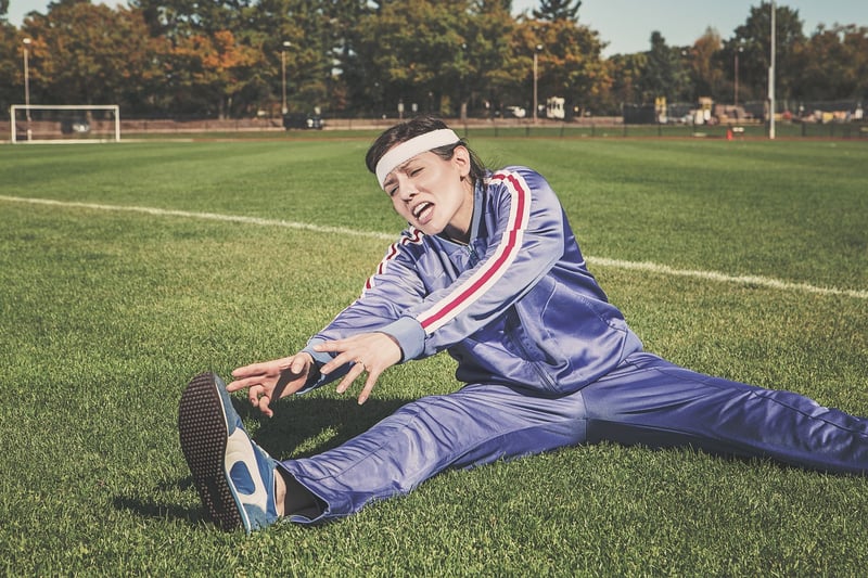 Athlete stretching